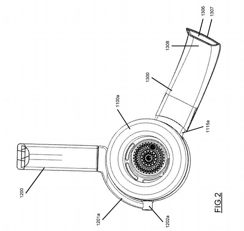 Dyson's patent for smart headphone with air purifier technology (Credit: United Kingdom Intellectual Property Office)