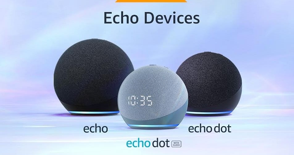 The new Echo smart speakers. Credit: Amazon