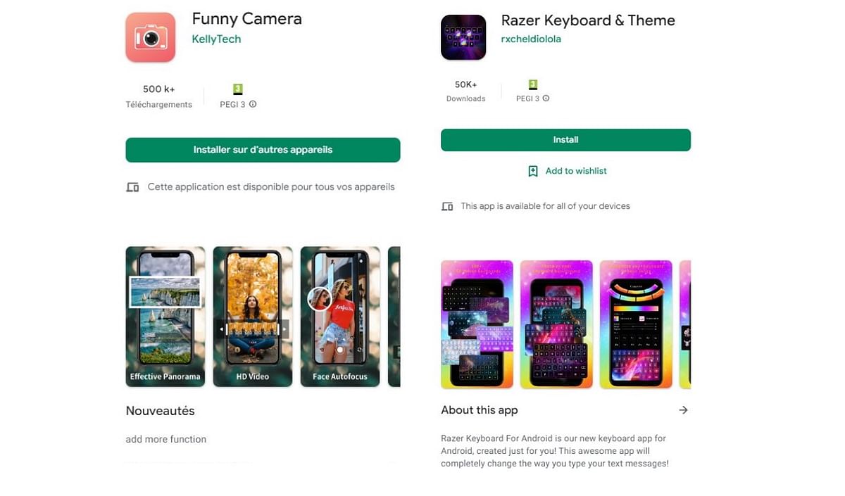 Fake camera and photo editing apps detected on Google Play Store. Credit: Maxime Ingrao