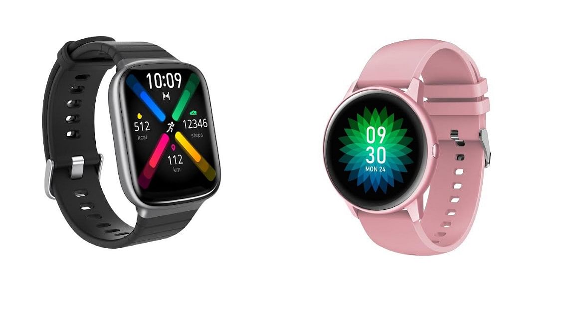 Ambrane FitShot Edge(left) and FitShot Curl (right) series smartwatches. Credit: Ambrane