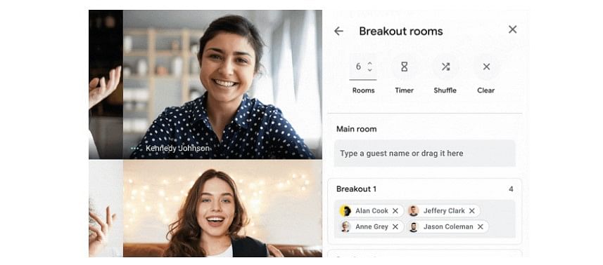 Breakout rooms coming soon to Google Meet. Credit: Google