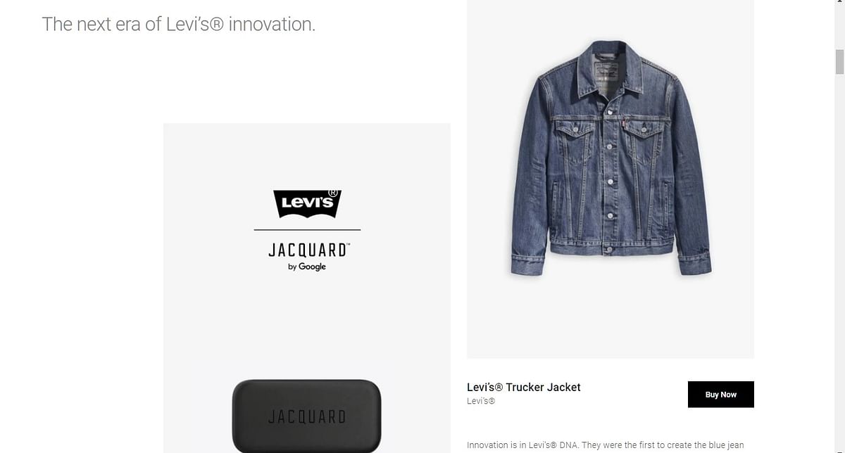 Jacquard-powered Levi's Trucker Jacket (Credit: Google ATAP website)