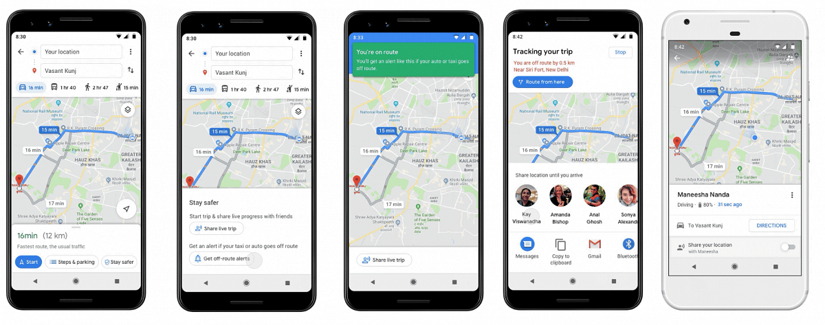 Google Maps gets new 'Stay Safer' feature in India; Picture Credit: Google India