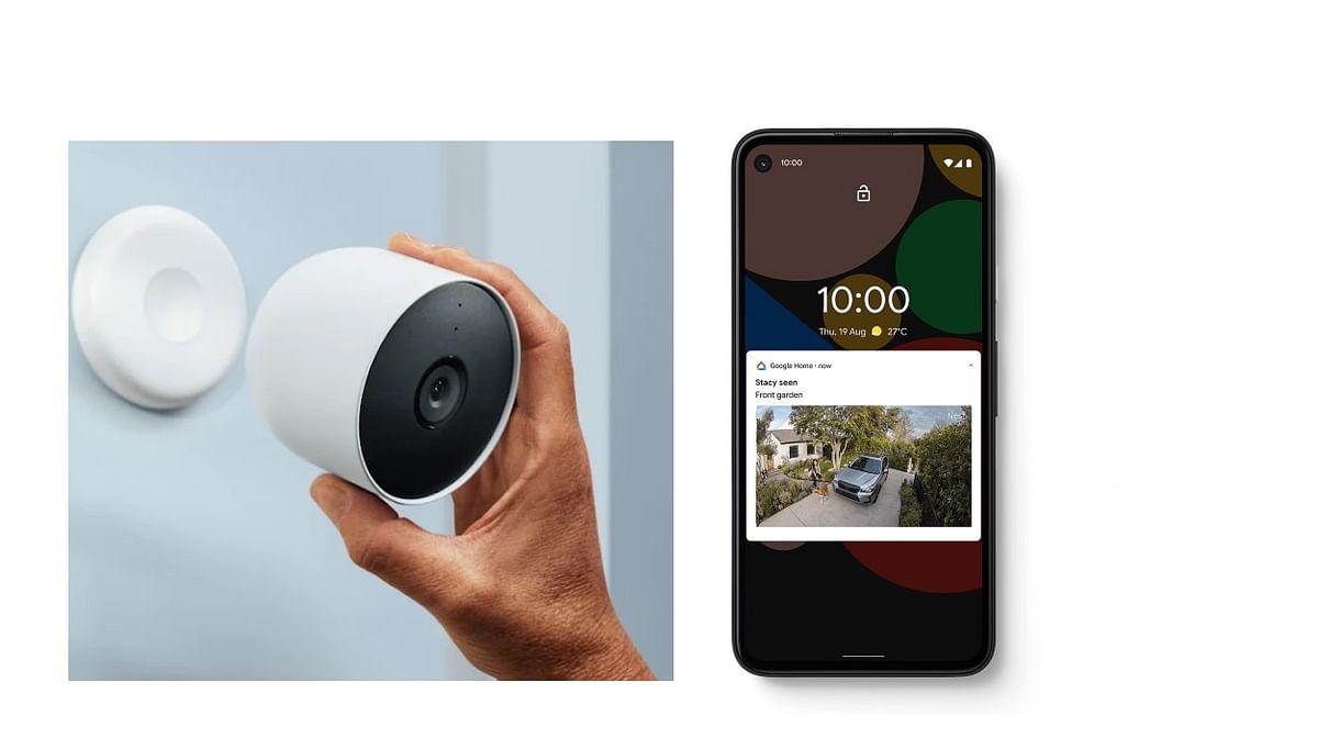 Google Nest Cam and mobile app. Credit: Google