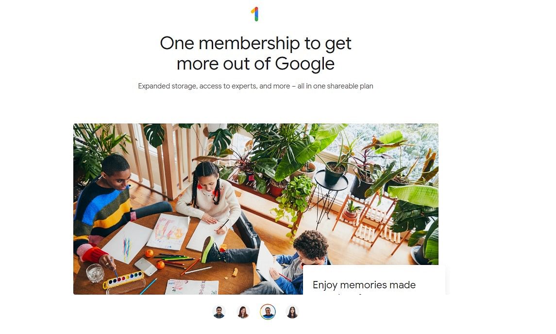 Google One service website (screen-grab)