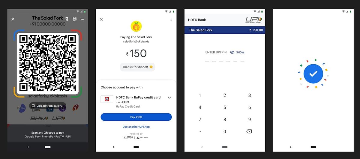 Steps on how to use RuPay Credit Card via Google Pay. Credit: Google