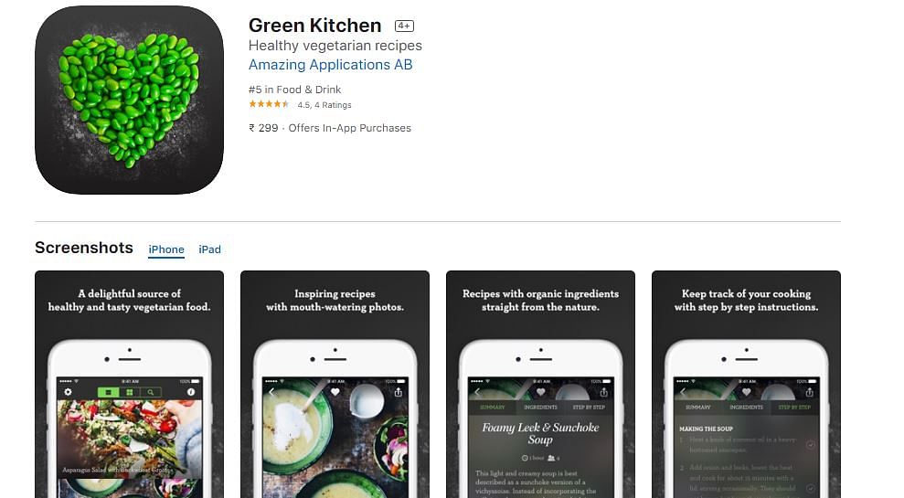 Green Kitchen on Apple Store (screen-grab)