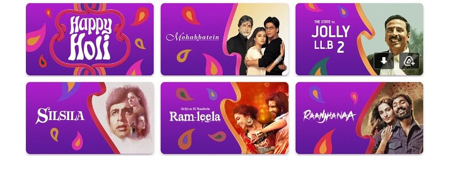 Holi-themed songs on Apple Music app. Credit: Apple