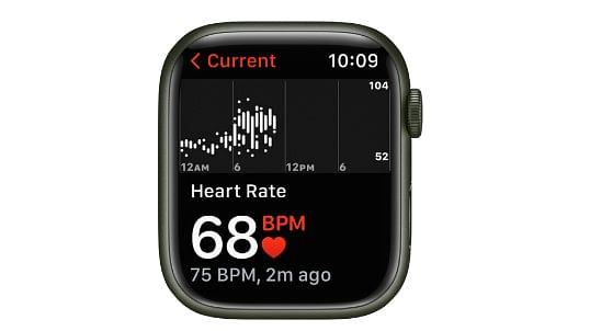 Heart rate app on Apple Watch. Credit: Apple