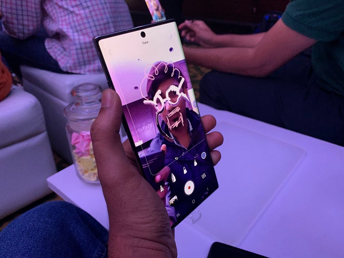 Samsung Galaxy Note10+ AR Doodle camera feature (DH Photo/Rohit KVN)