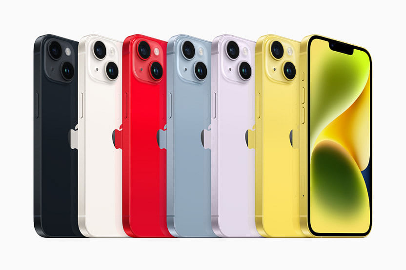Apple iPhone 14 series colour options. Credit: Apple