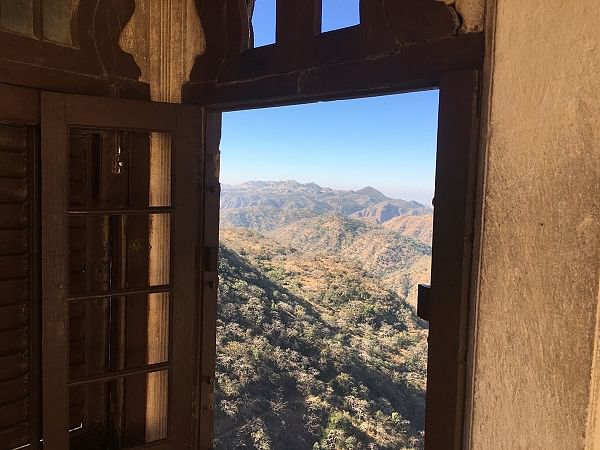 Breathtaking views from a window in the fort