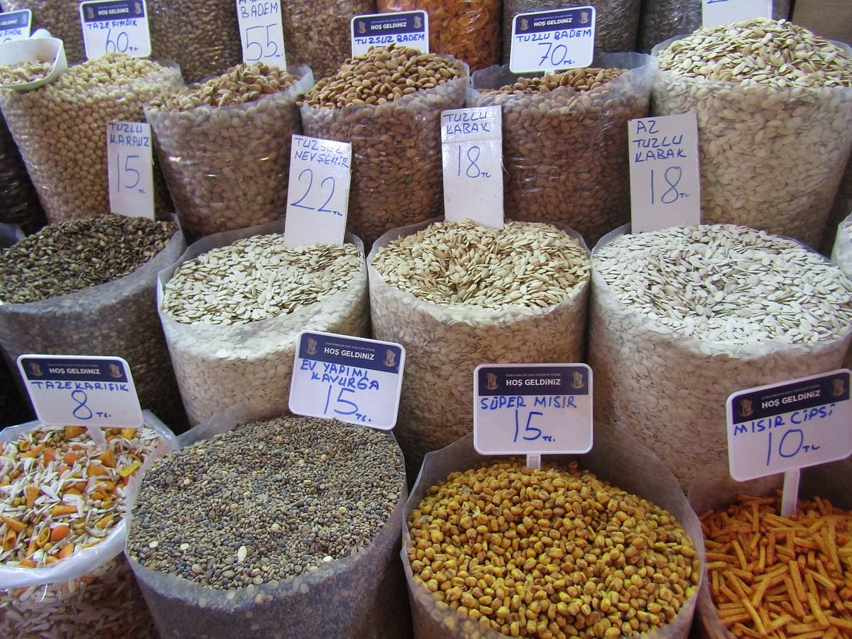 Some of the offerings at the Spice Bazaar.