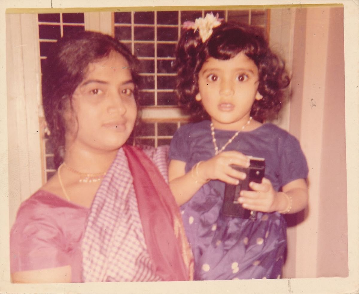 With mother Dr Uma Gopalaswamy.