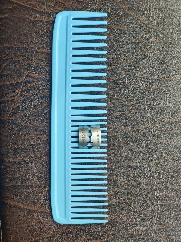Jawed Habib's innovative blade-in-comb set-up