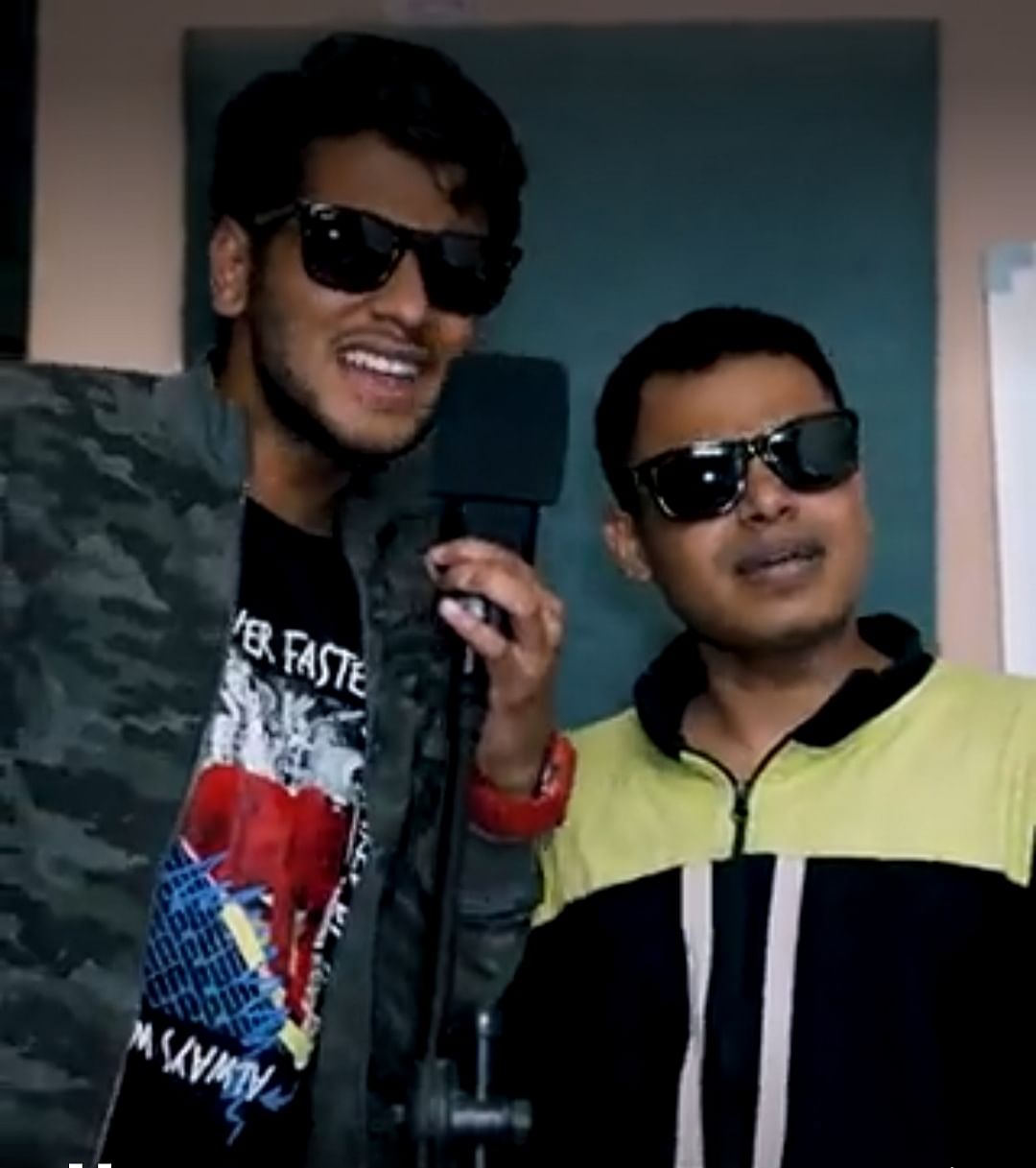 Kannada rap song by (left) Sachit Clare and Vikas Sangam