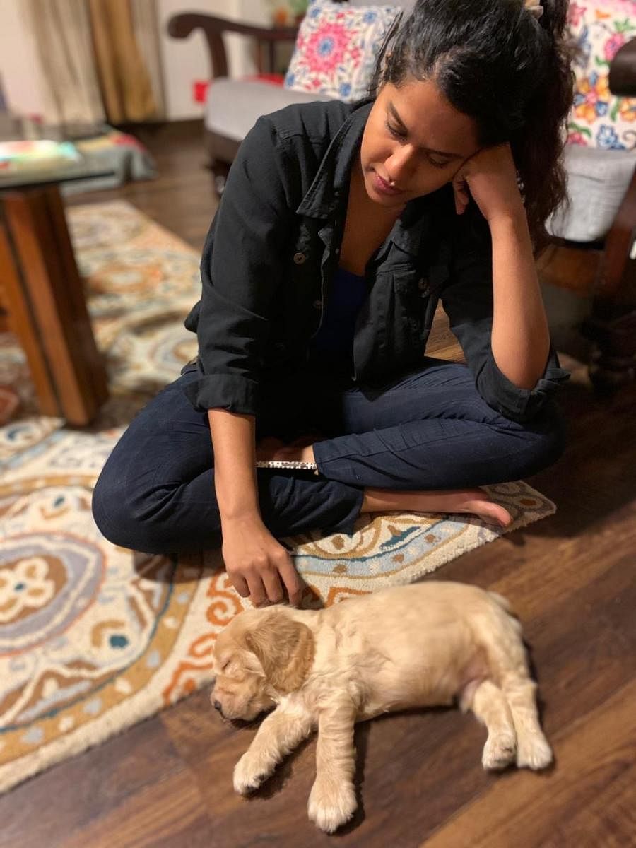 Keerthana Sudarshan with Freddie.