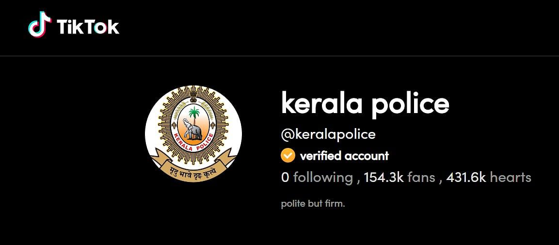 Kerala Police now in TikTok app as well (Screengrab from TikTok website)