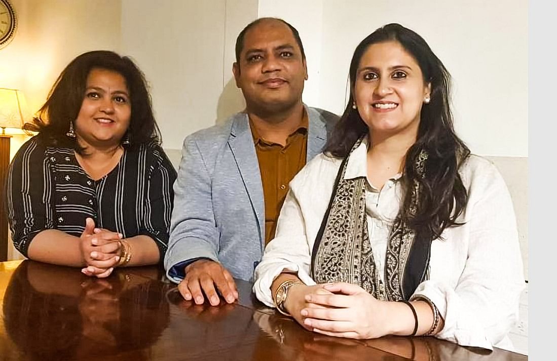 Language Curry co-founders- From left to right: Vatsala Sharma, Puneet Singh, and Aneesha Jyoti. Credit: Special Arrangement