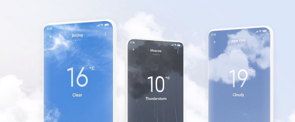 The weather app on MIUI 12 (Picture credit: Xiaomi)