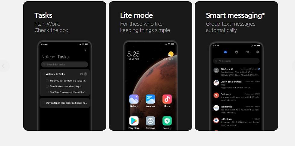 MIUI 12 features (Picture credit: Xiaomi)