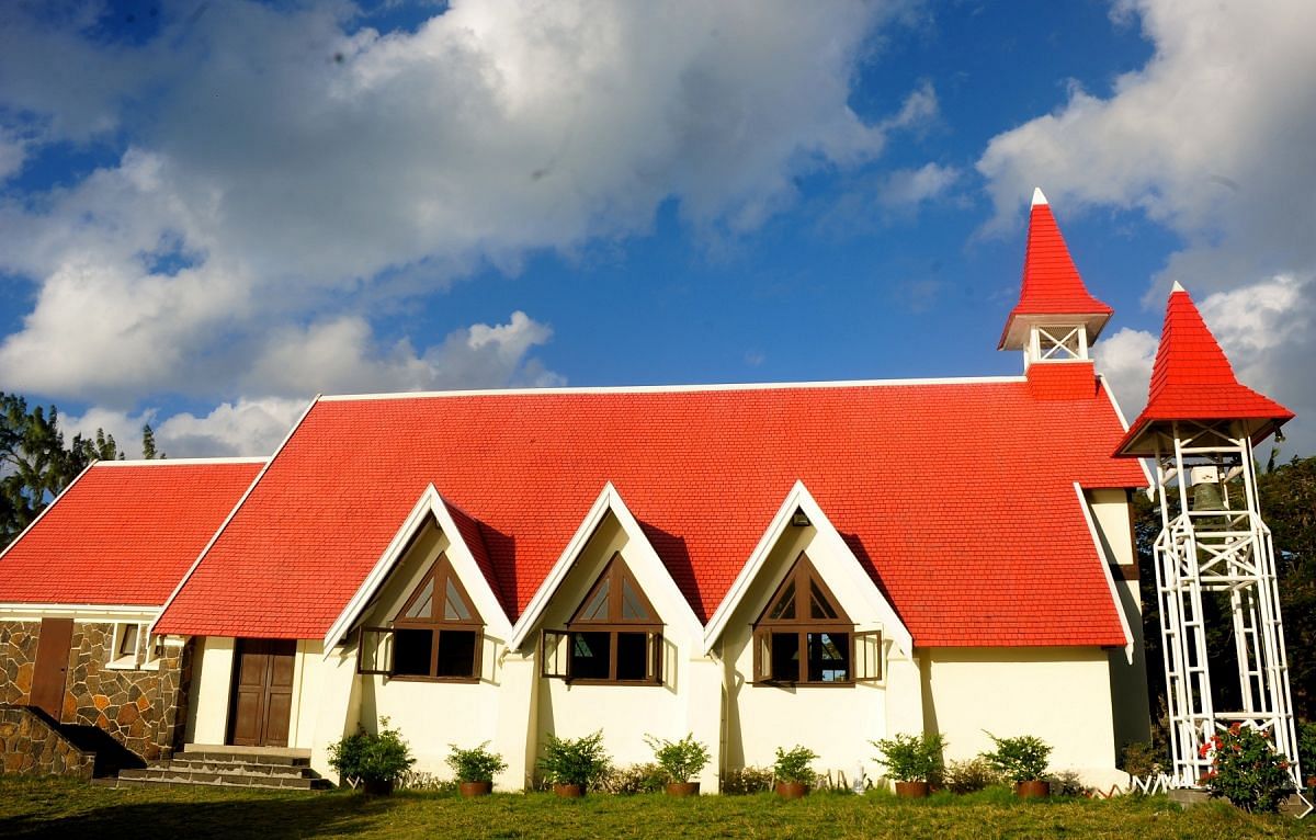 A red-roofed church in Cape Malheureux