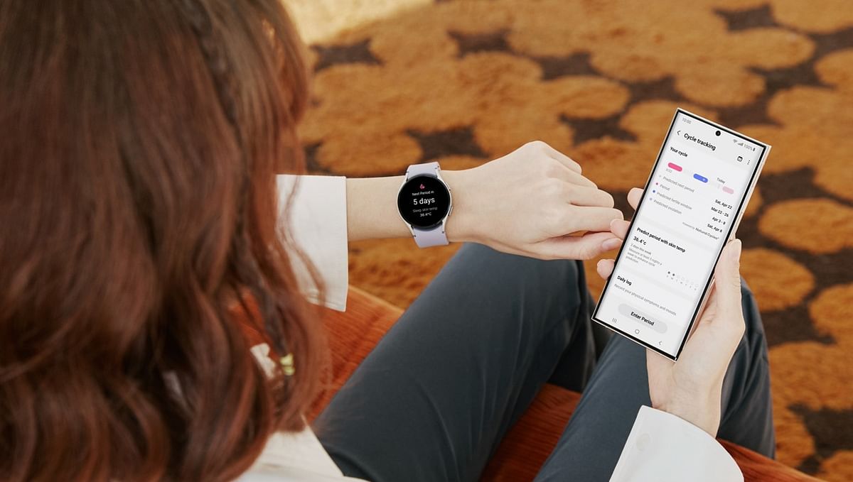 Menstrual Cycle Tracking on Samsung Galaxy Watch5 series. Credit: Samsung