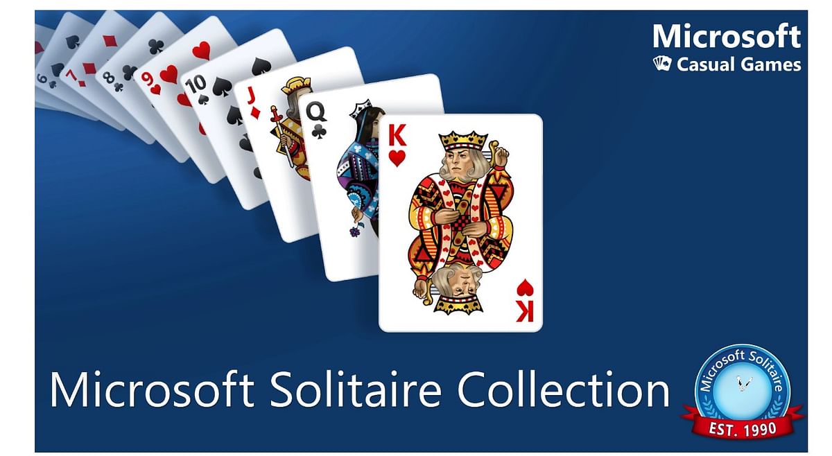 Microsoft Solitaire game on Windows PC (screen-grab)