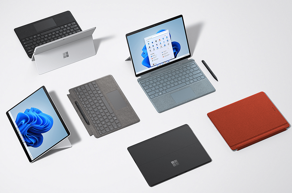 The Surface Pro X tablet series. Credit: Microsoft