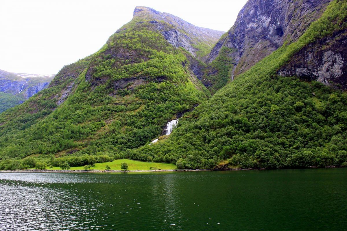 A section of Nærøyfjord, Norway. Photos by author