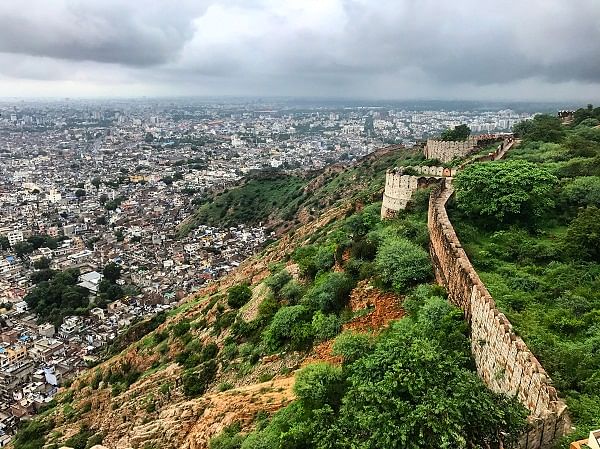 A view from the ramparts of the Nahargarh Fort.