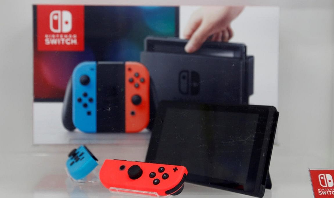 REUTERS FILE PHOTO: Nintendo Switch game console is displayed at an electronics store in Tokyo