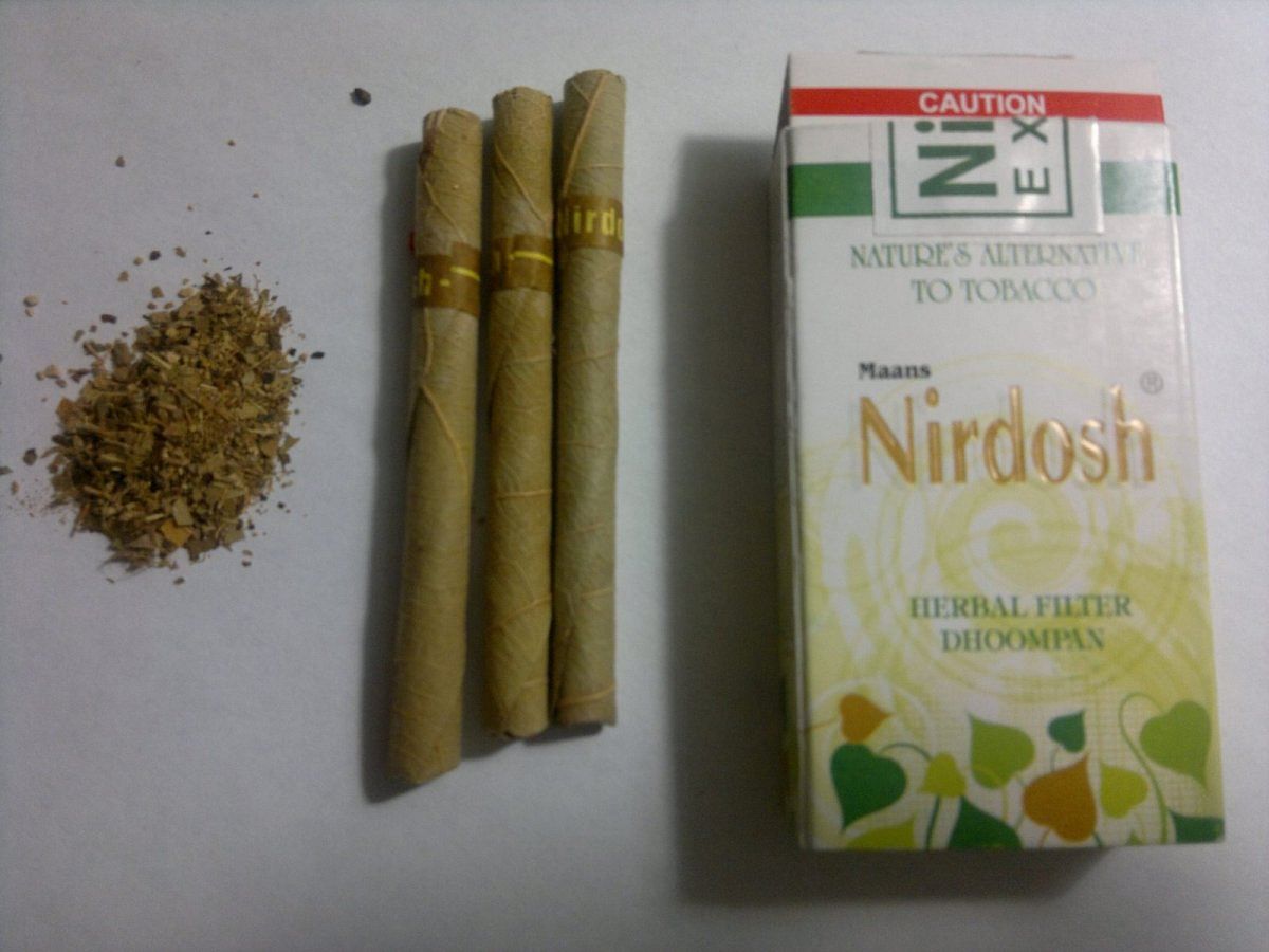 Nirdosh is an alternative to cigaretteswhich is made of herbs. Pic courtesy: Daosmoke
