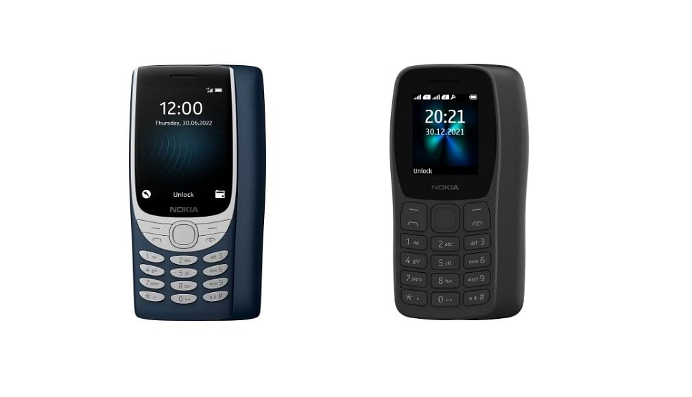 Nokia 8210 4G (left) and Nokia 110 (right). Credit: HMD Global