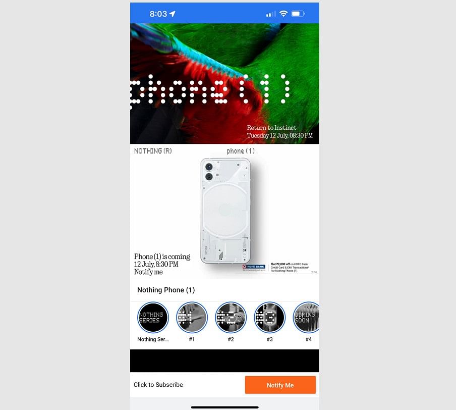 Flipkart is offering a Rs 2,000 discount on Nothing Phone(1).