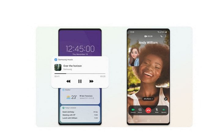 One UI’s redesigned Lock screen. Credit: Samsung