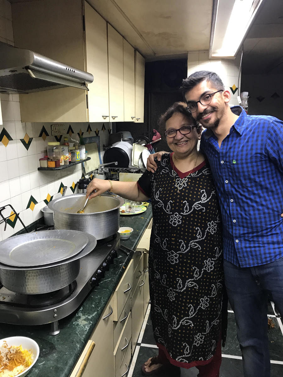 Munaf Kapadia, founder of The Bohri Kitchen, with Nafisa Kapadia, his mother.