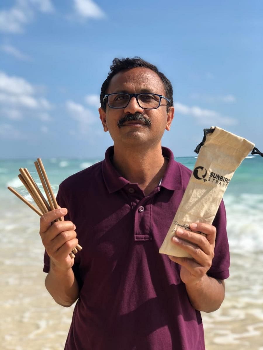 Sunbird Straws sell 1.5 lakh straws madefrom coconut fronds every month.