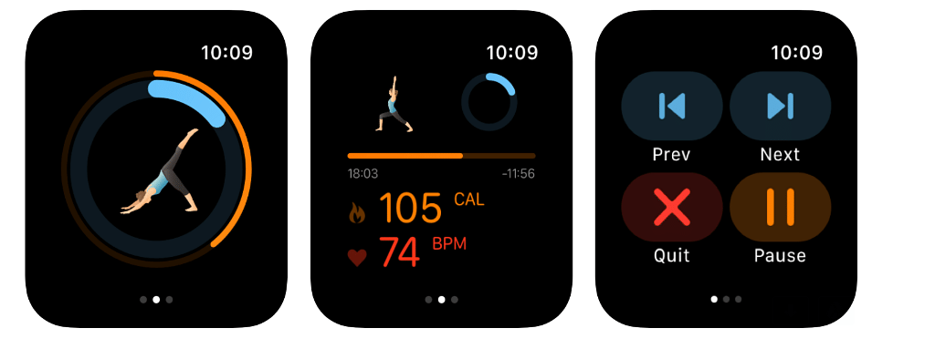 Pocket Yoga app for the Watch. Credit: Apple