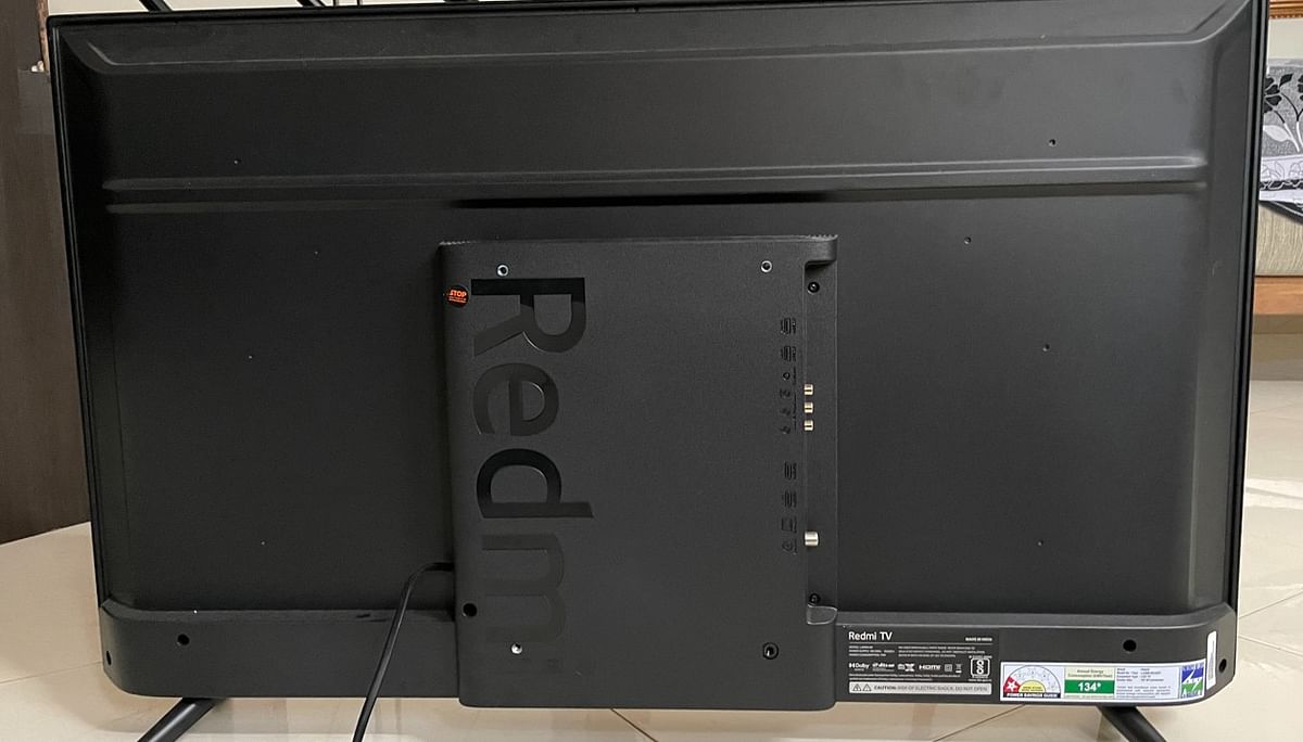 The rear side of the Redmi Smart TV. Credit: DH Photo/KVN Rohit