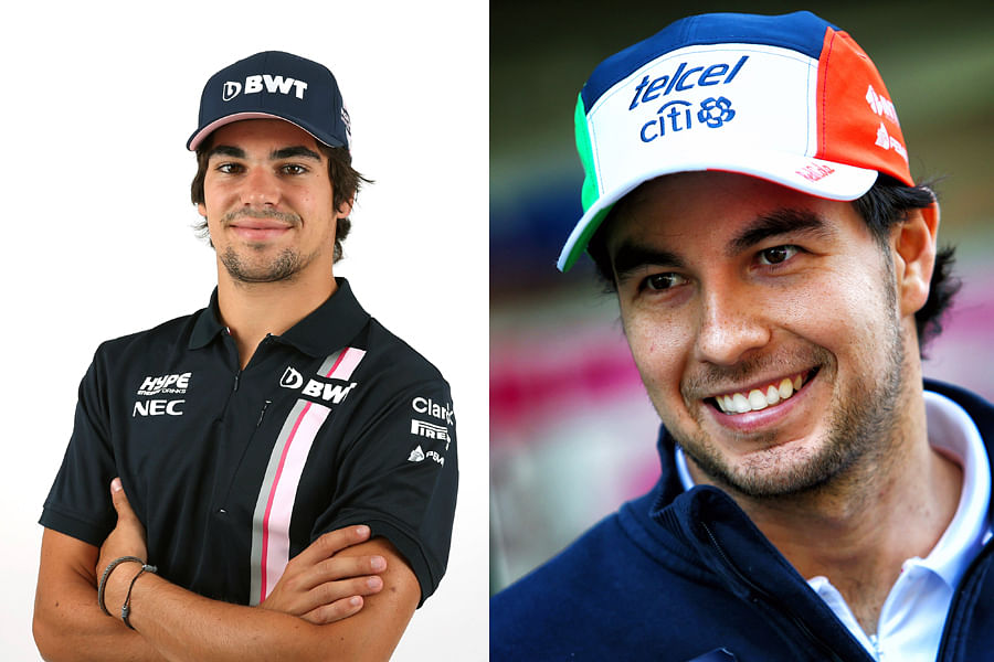 Lance Stroll and Sergio Perez. Picture credit: Racing Point
