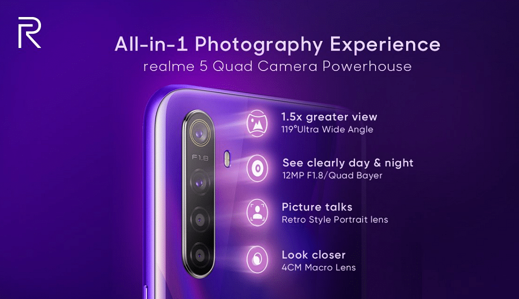 Realme 5 series camera features (Picture Credit: Realme India/Twitter screen-grab)