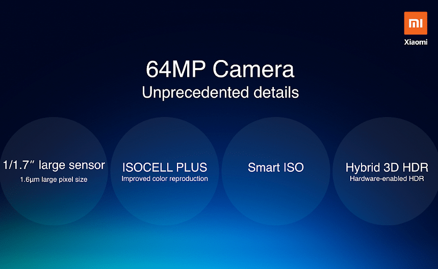 64MP camera sensor details; Picture credit: Xiaomi India