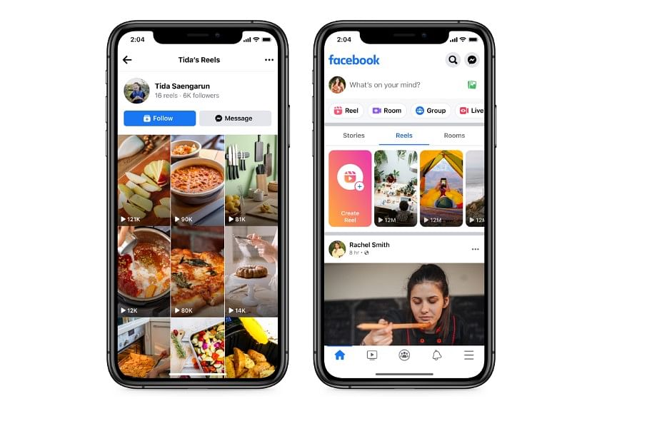 Reels feature on Facebook app. Credit: Meta