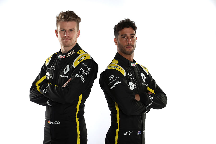 Nico Hulkenberg (L) and Daniel Ricciardo. Picture credit: Renault F1 Team