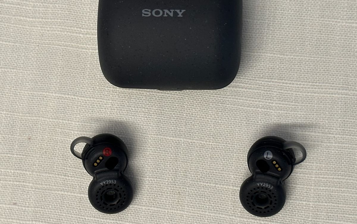 Sony LinkBuds TWS earphones with case. Credit: DH Photo/KVN Rohit