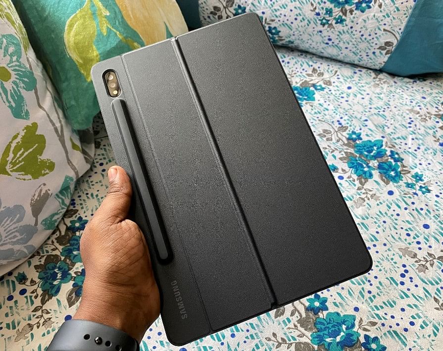 Premium leather Samsung case for the Galaxy Tab S7. Credit: DH Photo/KVN Rohit