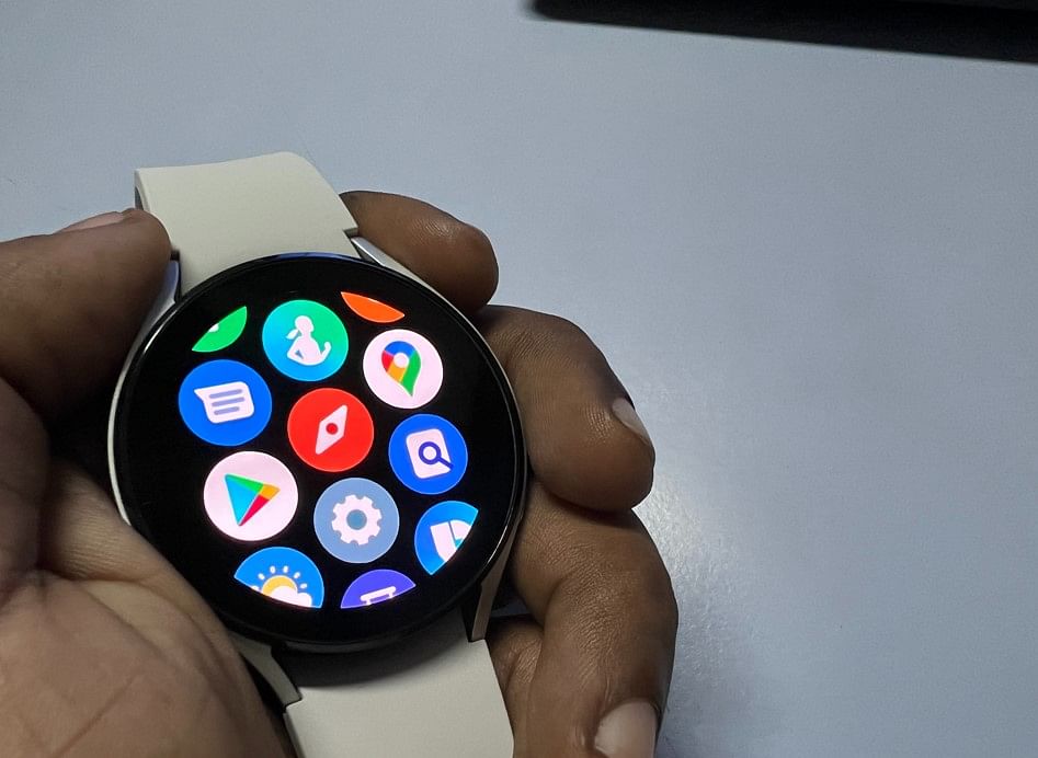 The new Galaxy Watch4 with Wear OS 3 (jointly developed by Samsung and Google). Credit: DH Photo/KVN Rohit
