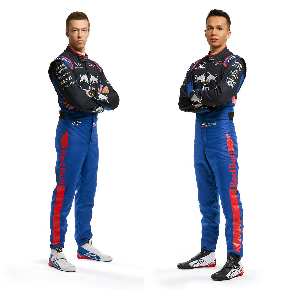Daniil Kvyat (L) and Alexander Albon. Picture credit: Scuderia Toro Rosso