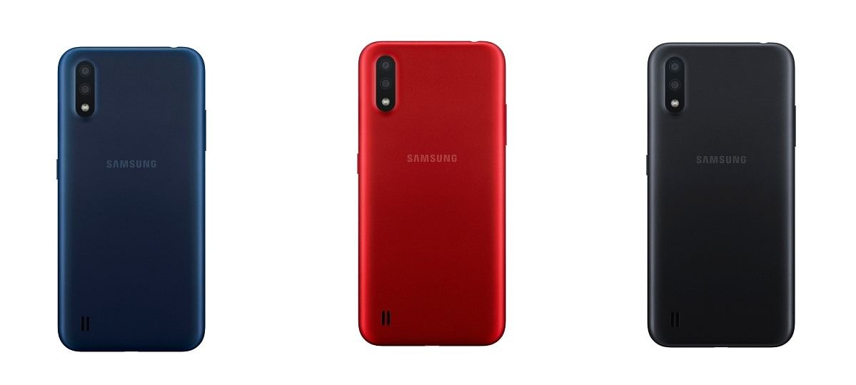 Colour options of the Galaxy A01 series (Picture credit: Samsung Mobile Press)